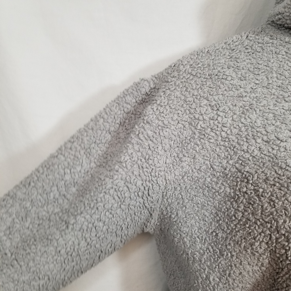 Patagonia Recycle Fabric Women's Small Gray Sherpa 1/4 Zip-Up Sweatshirt - Picture 4 of 11